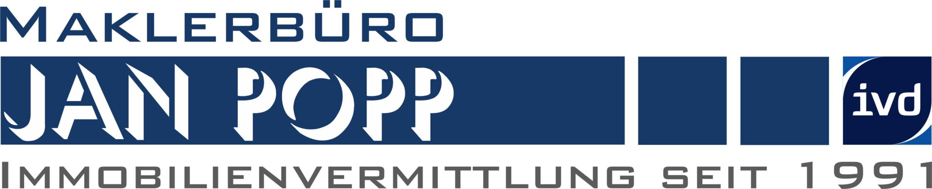 Logo von Maklerbüro Jan Popp & Immobilien Popp GmbH & Co. KG - Immobilienvermittlung und Hausverwaltung