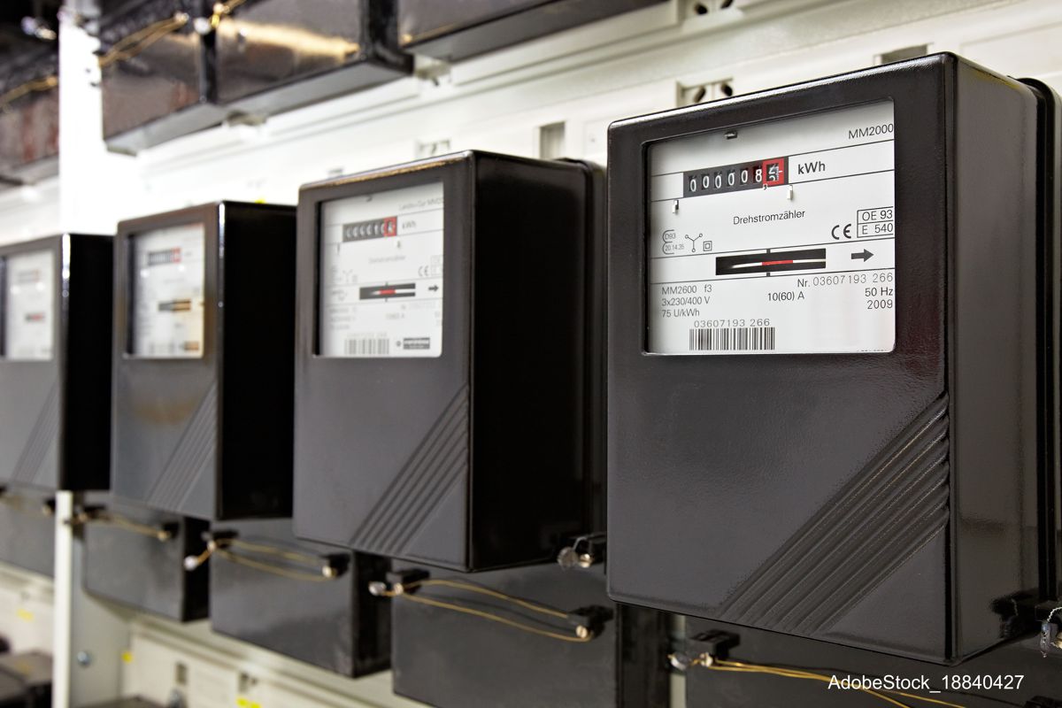  Analoger Stromzähler mit Ziffernanzeige